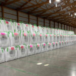 Bulk bags stacked and ready for use, showcasing United Bags as a trusted packaging partner providing scalable, reliable solutions.