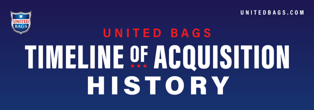 United Bags Timeline of Acquisition History